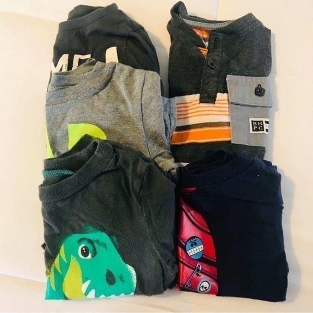 Lot boys Long shirt Sleeve Tee Shirts Toddler Size 18 Months Circo Stripe boy